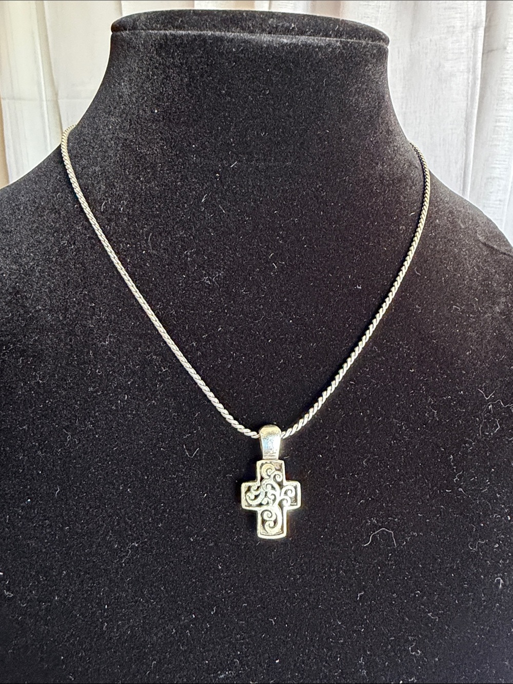 Brighton Silver Reversible Cross Pendant Necklace - Silver